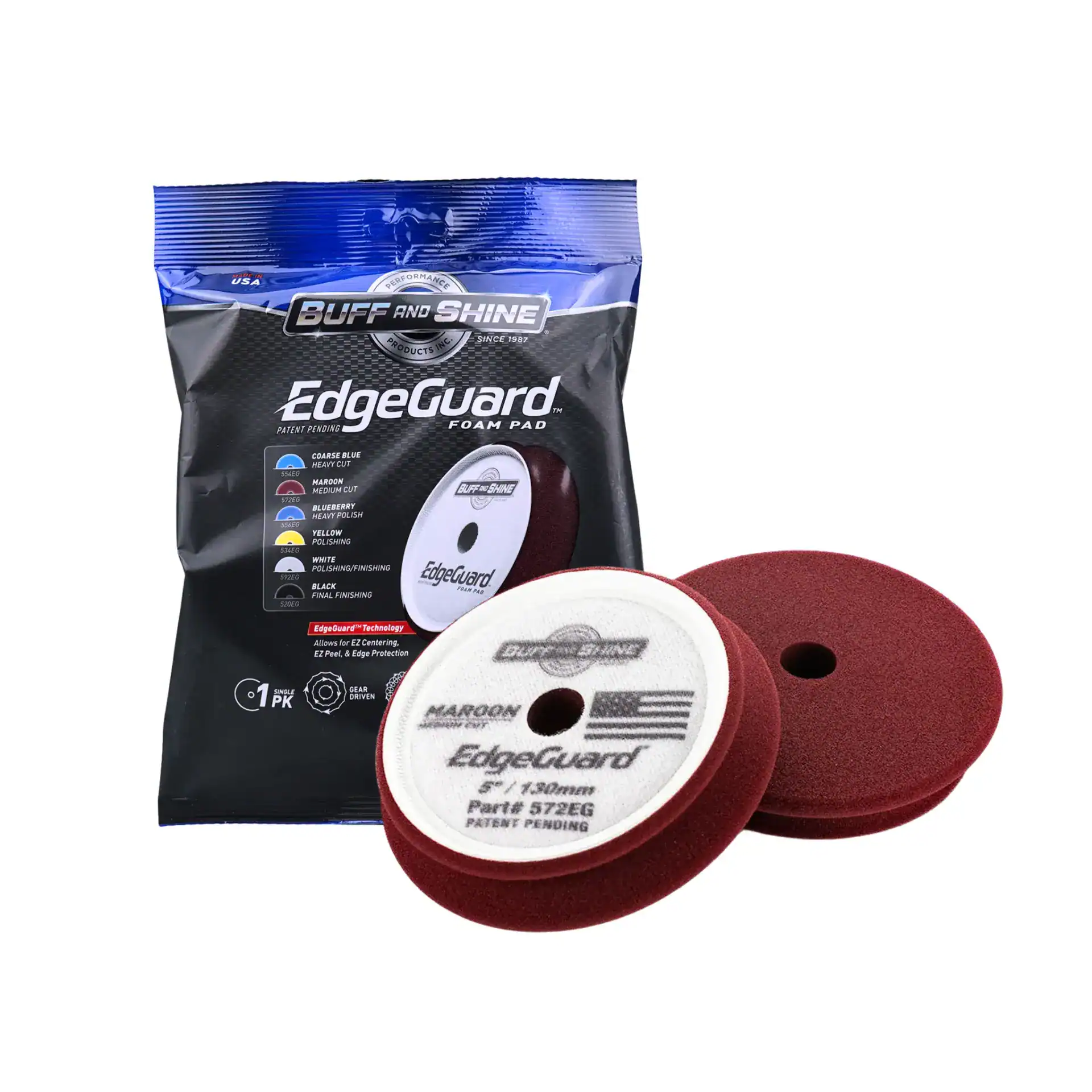 Buff & Shine Edgeguard Foam Pad 130mm Maroon Buff & Shine Edgeguard Foam Pad 130mm Maroon