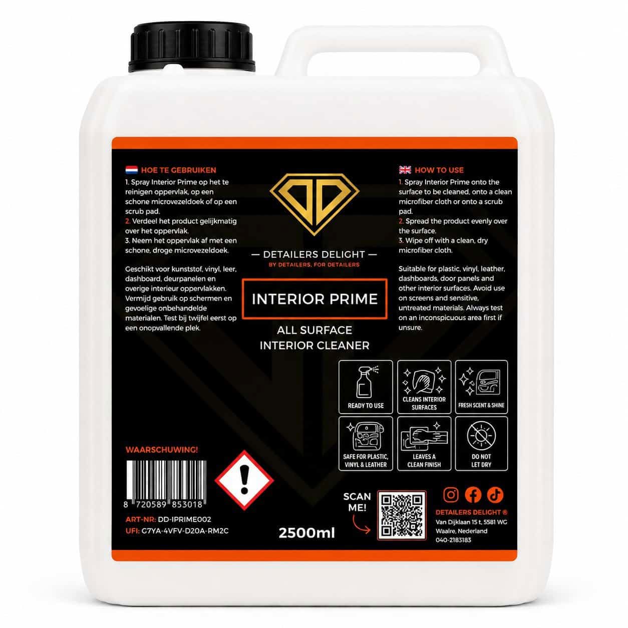 DD-Interior-Prima-2.5L DETAILERS DELIGHT INTERIOR PRIME – ALL SURFACE INTERIOR CLEANER 2.5L