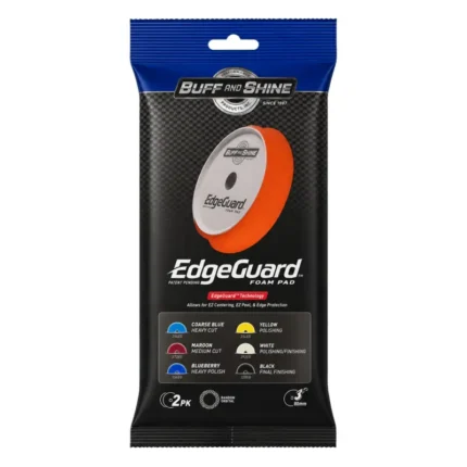 Buff & Shine EdgeGuard Orange Medium Polish Pad 80mm 2-Pack
