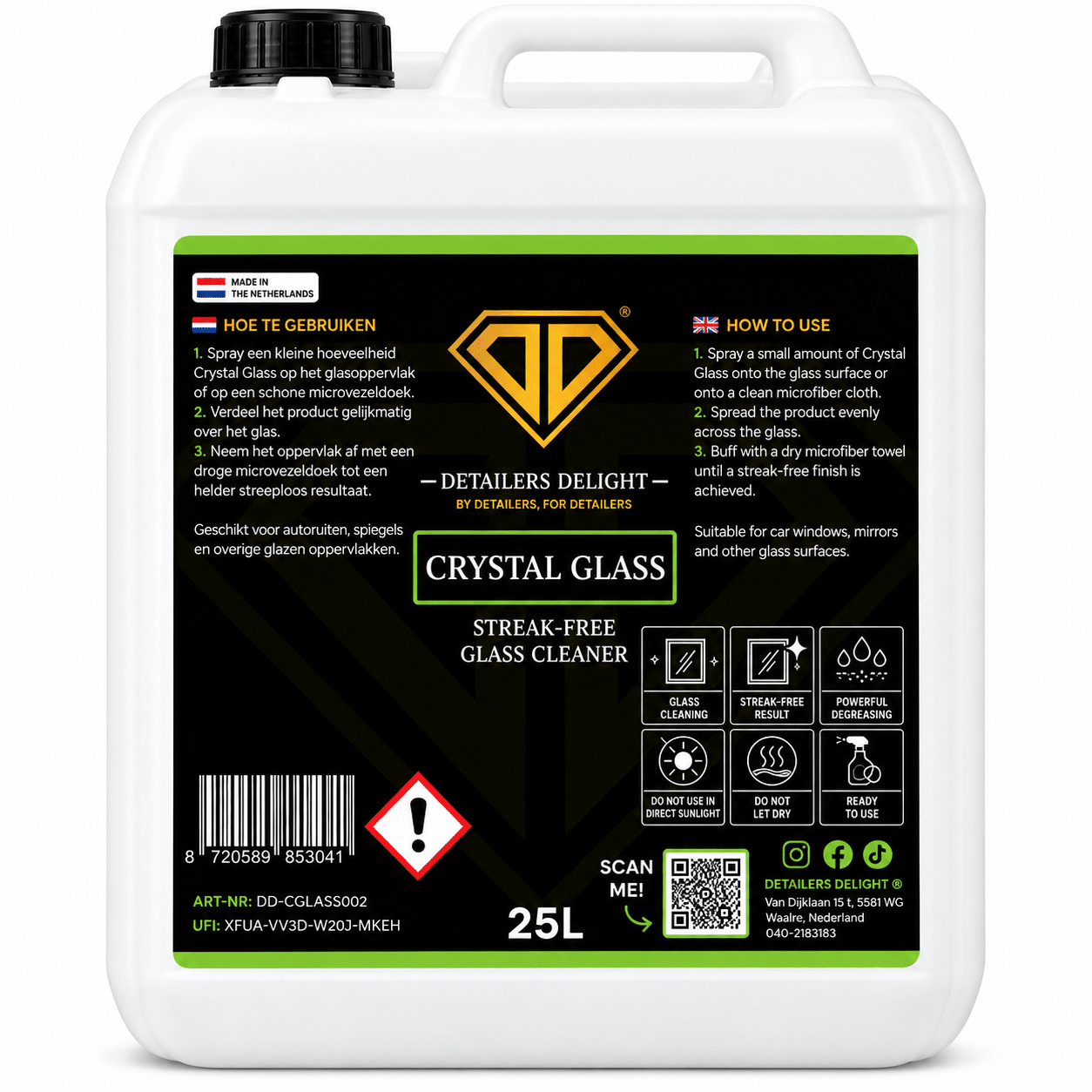 Detailers Delight Crystal Glass 25L Detailers Delight Crystal Glass 25L