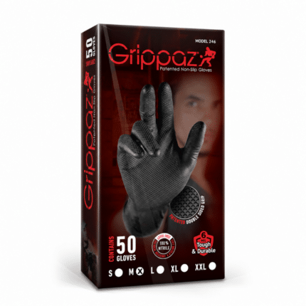 Grippaz 246 Nitril Handschoenen Zwart M